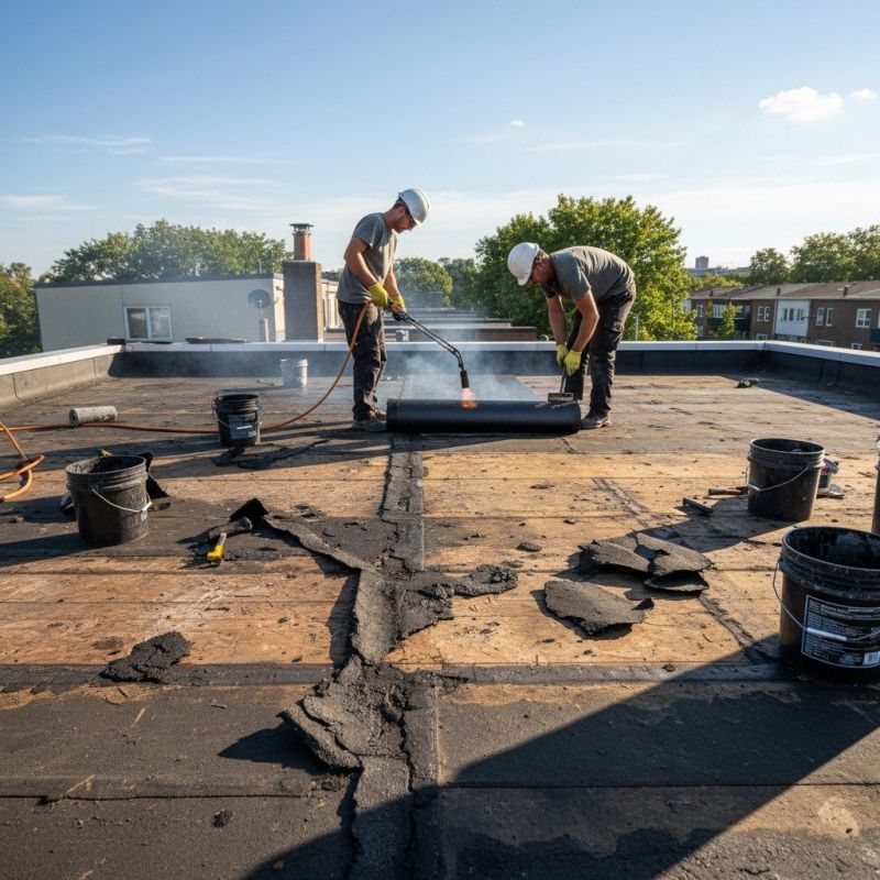 Rubber Roof Repair detail